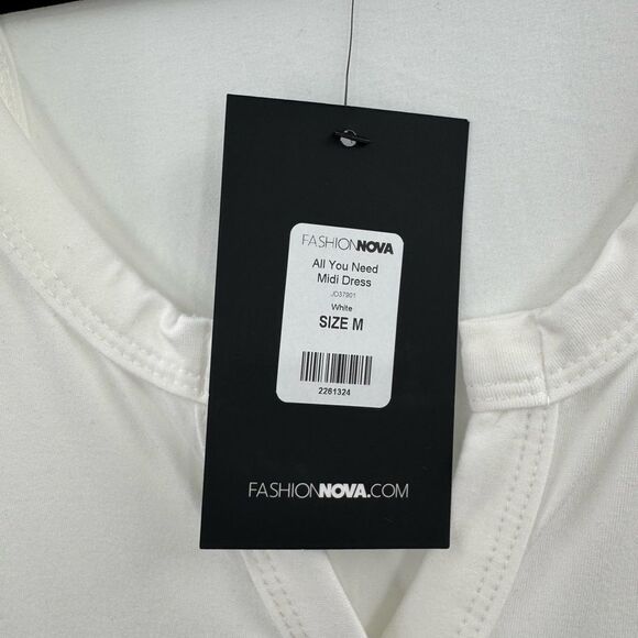 3For$20 Fashion Nova Racerback All you Need White Maxi Dress Size: Small - Picture 2 of 4